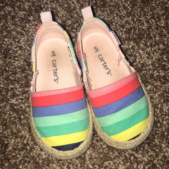 Carter's Other - Toddler Girl’s Espadrille Rainbow striped shoes